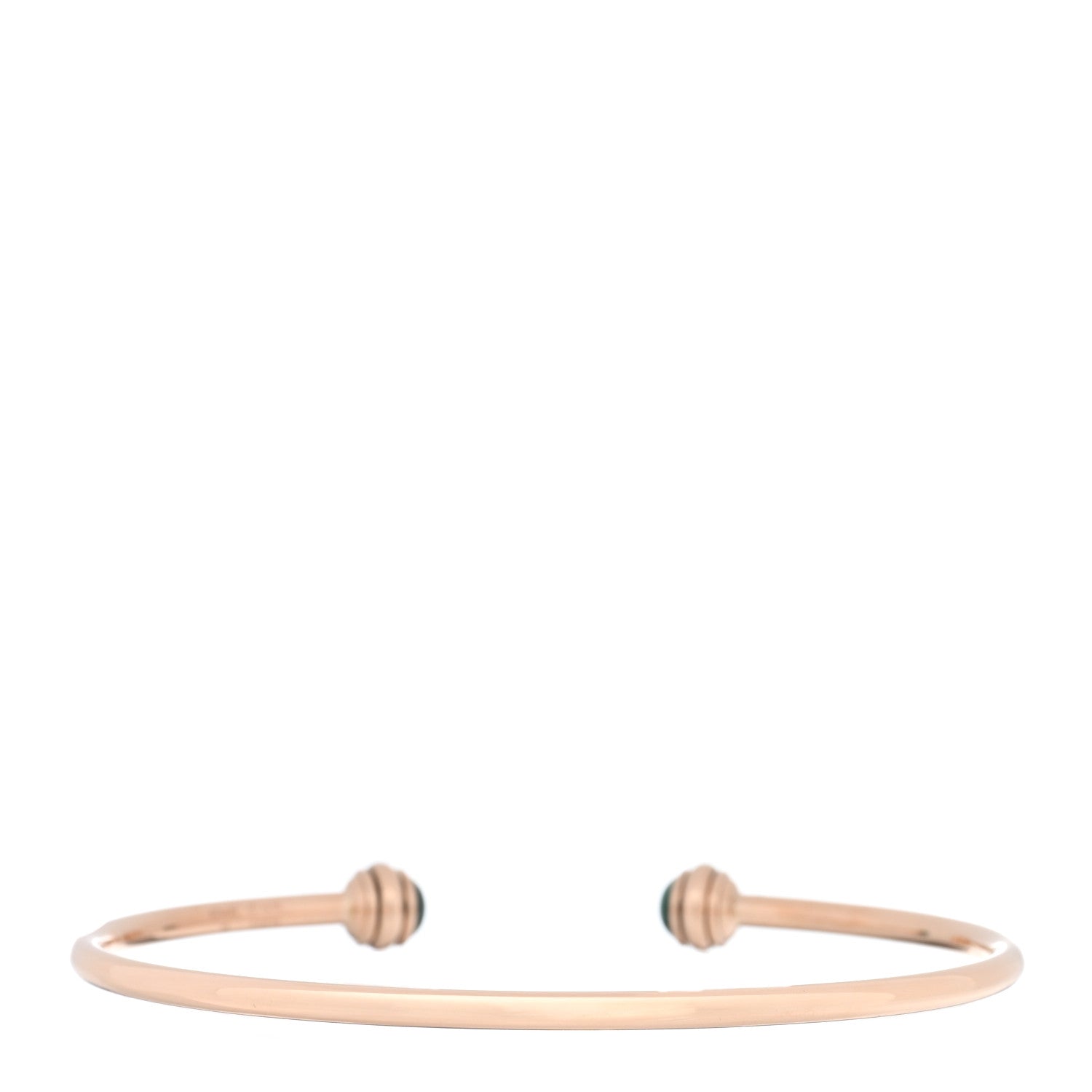 Piaget 18K Rose Gold Malachite Possession Open Bangle Bracelet 2 of 4
