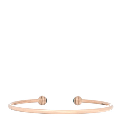 Piaget 18K Rose Gold Malachite Possession Open Bangle Bracelet 2 of 4
