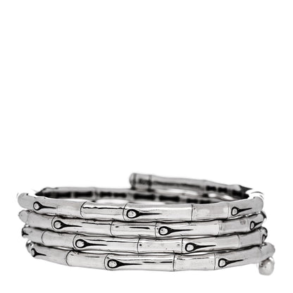 John Hardy Sterling Silver Bamboo Coil Bangle Bracelet 2 of 4