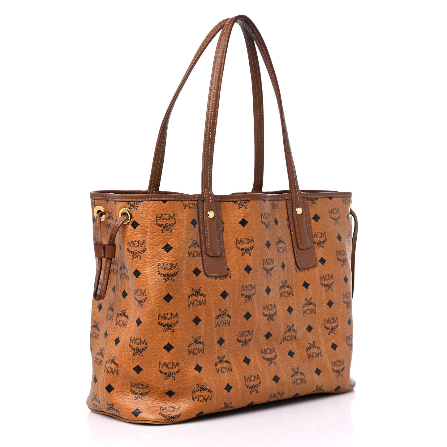 Visetos Medium Liz Reversible Shopper Tote Cognac