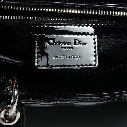 Christian Dior Patent Cannage Large Lady Dior Black 6 of 7