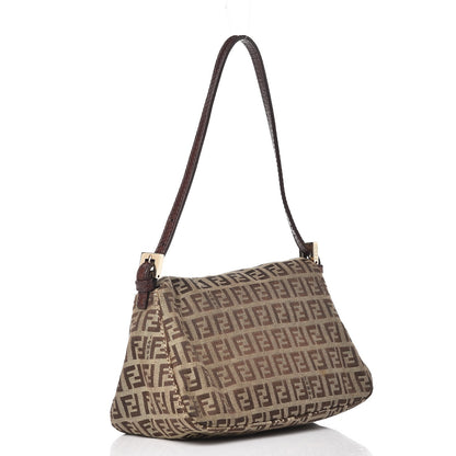 Fendi Zucchino Vitello Mini Mama Baguette Mogano Panna Bruciato 3 of 9