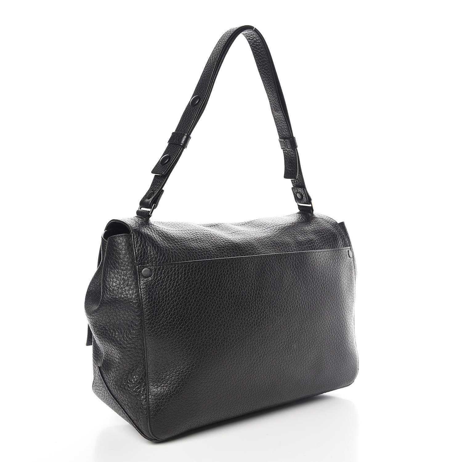 Proenza Schouler Pebbled Calfskin PS Courier Shoulder Bag Black 4 of 10