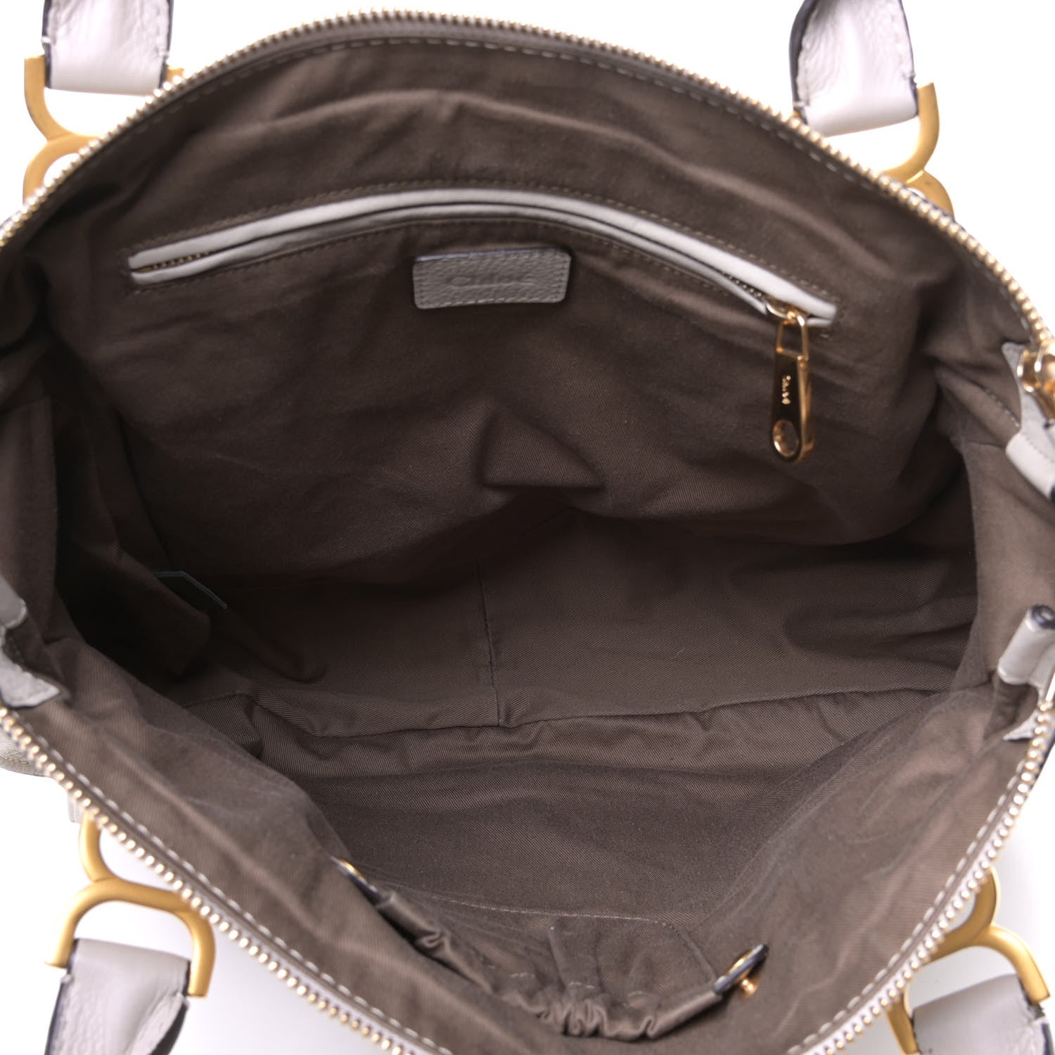 Chloe Calfskin Large Marcie Satchel Cashmere Grey 4 of 5