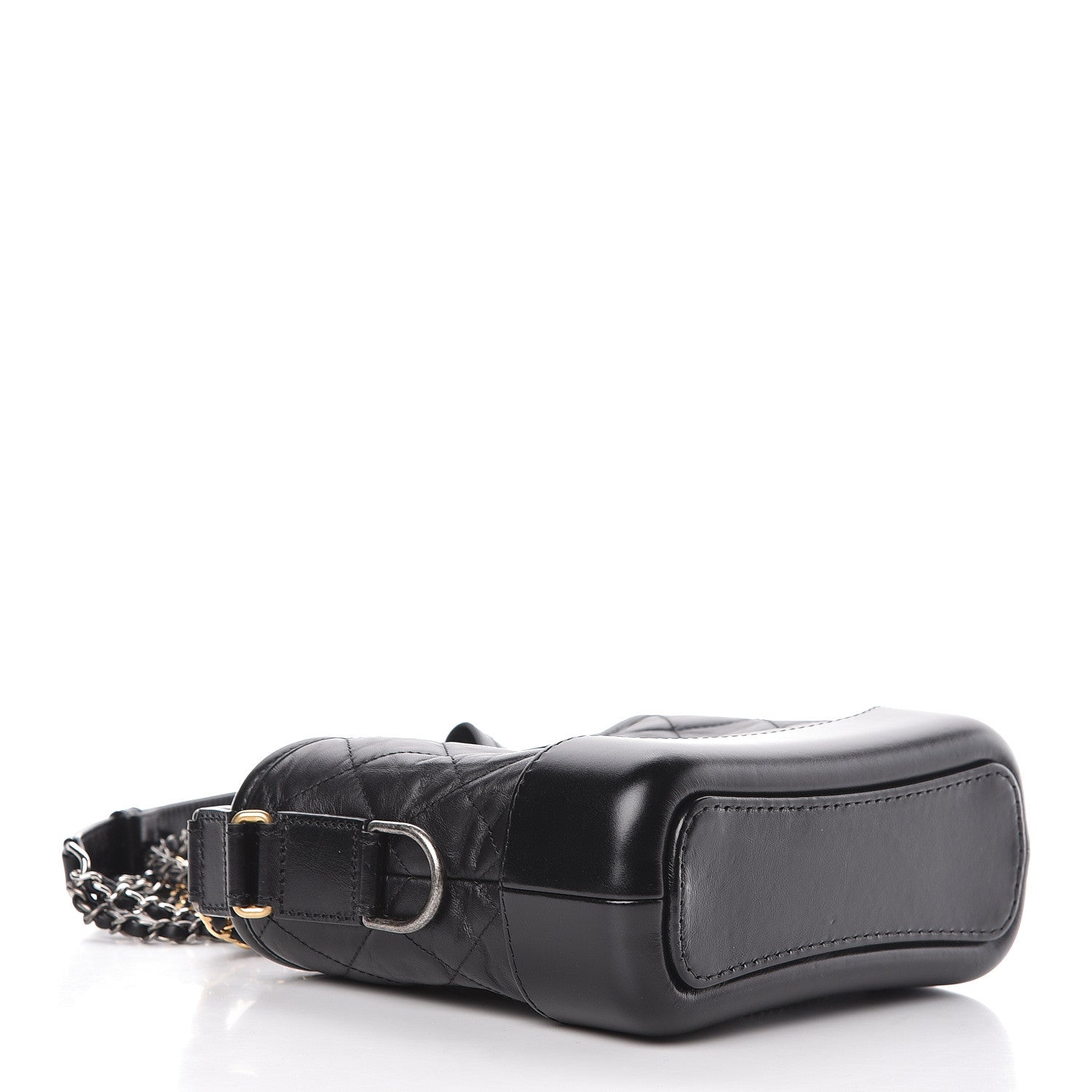 Chanel Aged Calfskin Quilted Small Gabrielle Hobo Black 4 of 11