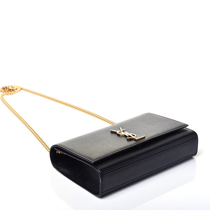 Saint Laurent Grain De Poudre Medium Classic Monogram Kate Satchel Black 4 of 9