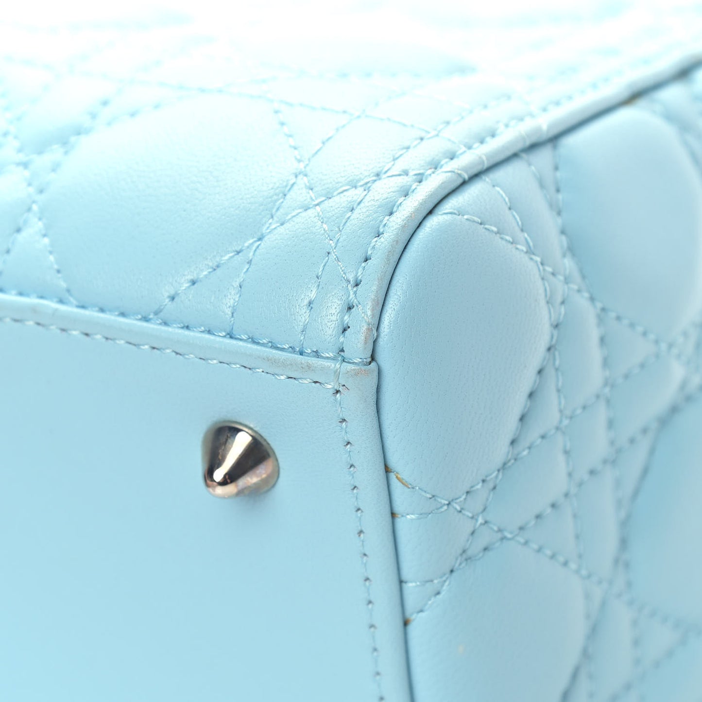 Lambskin Cannage Medium Lady Dior Light Blue