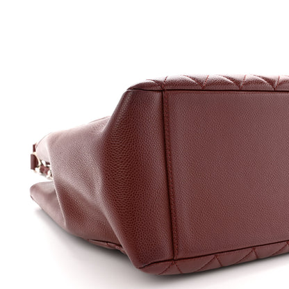 Chanel Caviar Quilted Grand Shopping Tote GST Burgundy 9 of 12