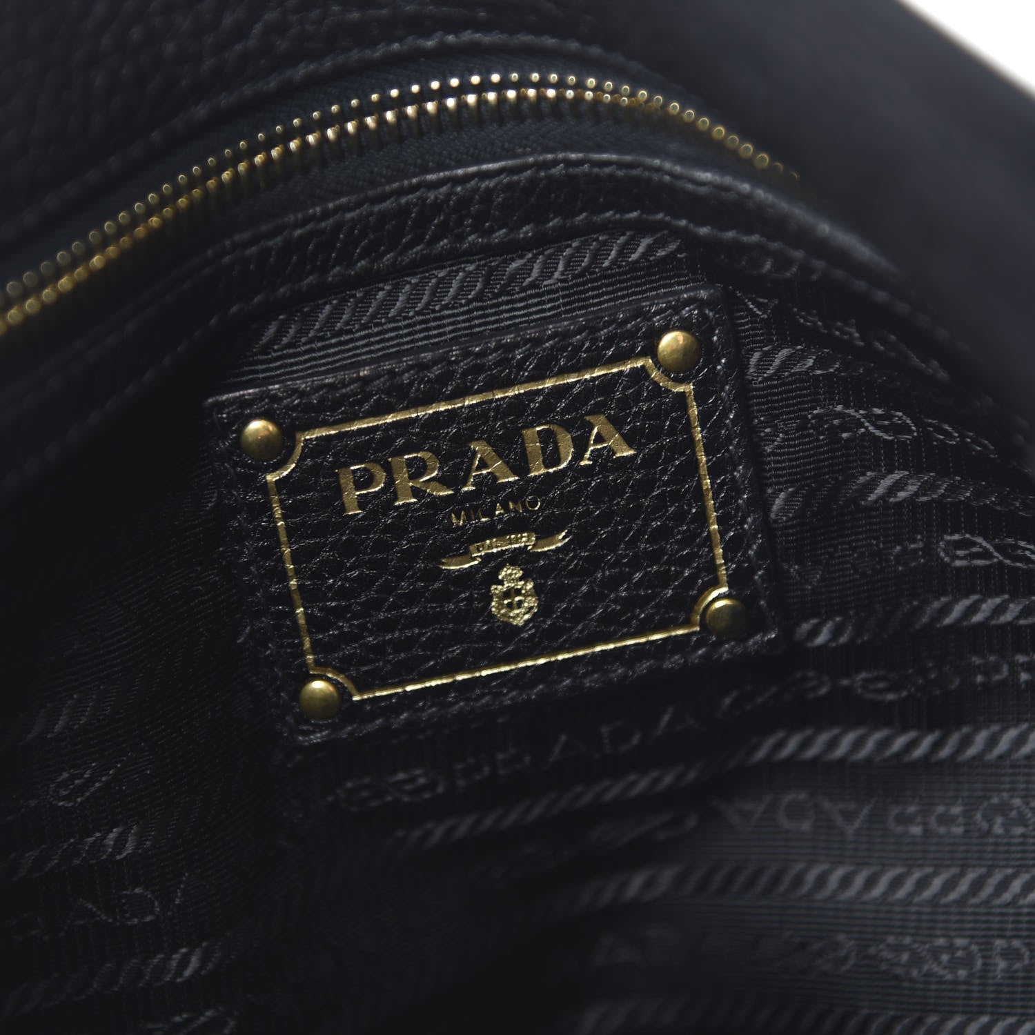 Prada Vitello Daino Tote Black 8 of 10