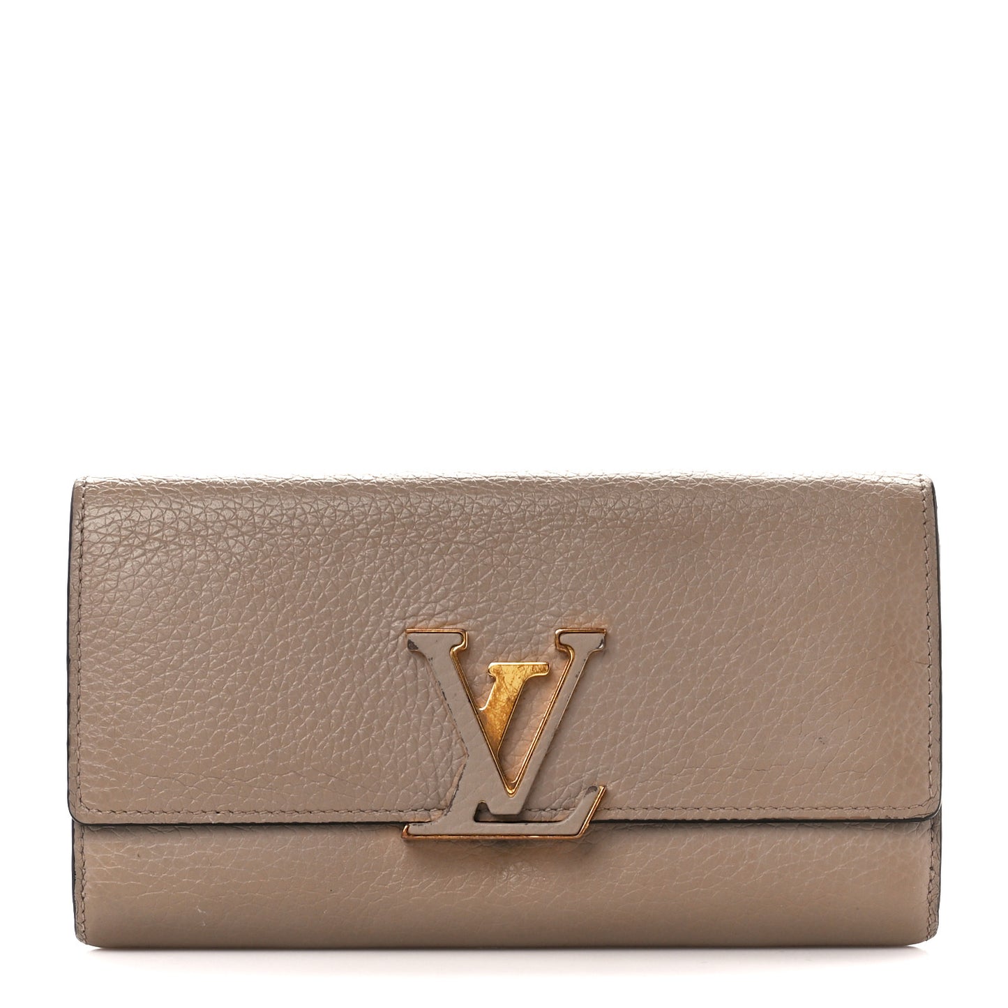 Taurillon Capucines Wallet Galet