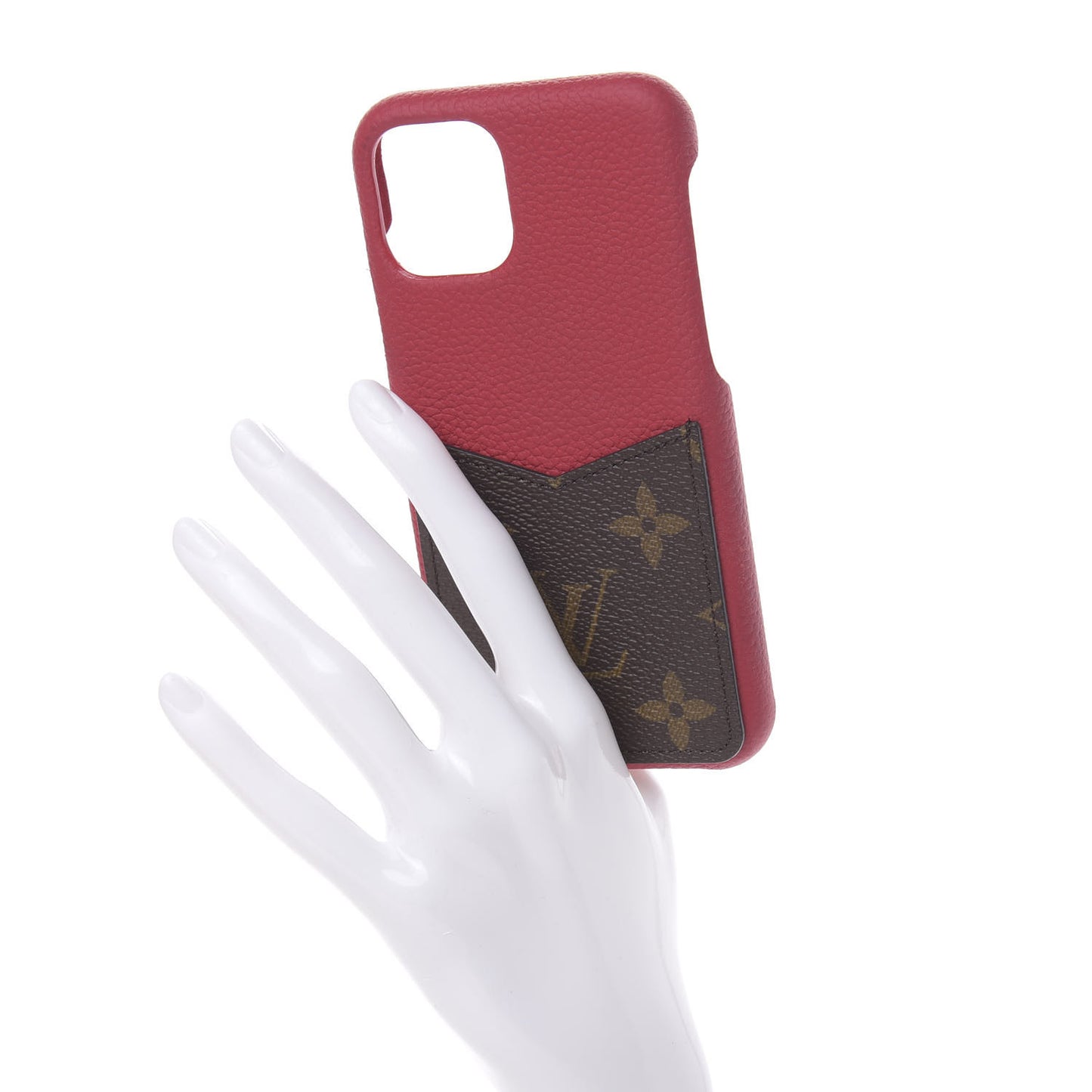 Calfskin Monogram iPhone 11 Pro Bumper Scarlet
