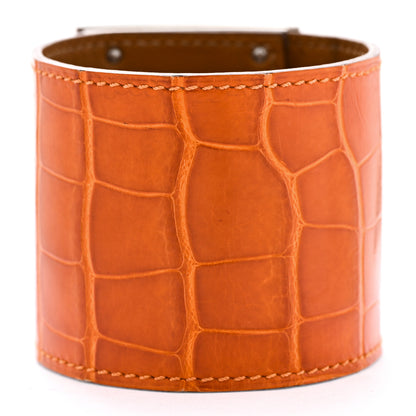 Hermes Matte Alligator Kelly Dog Extreme Bracelet S Orange 3 of 6