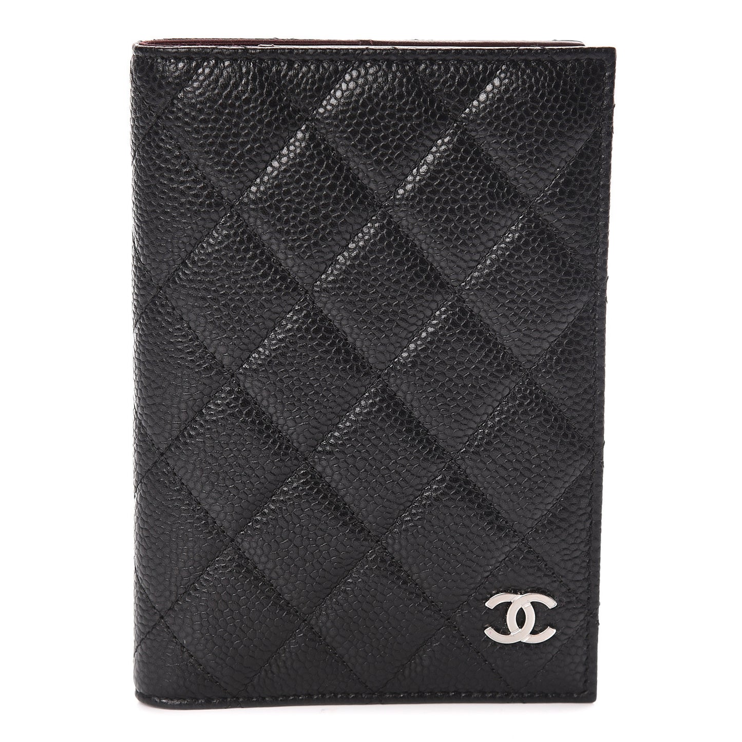 Caviar Quilted Passport Holder Black