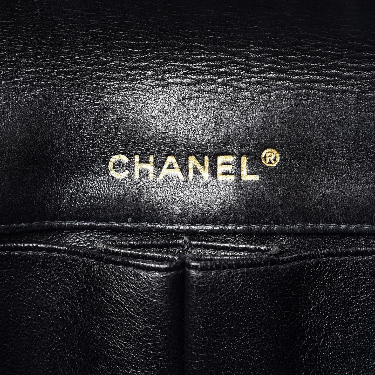 Lambskin East West Chocolate Bar Flap Black