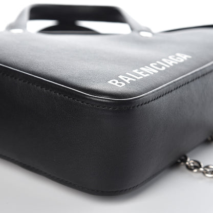 Balenciaga Calfskin XS Triangle Chain Duffle Black 9 of 11