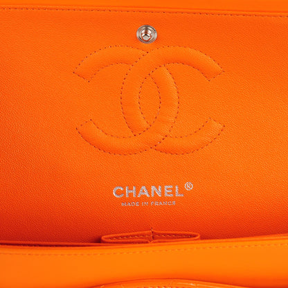 Chanel Patent Quilted Medium Double Flap Orange 7 of 8