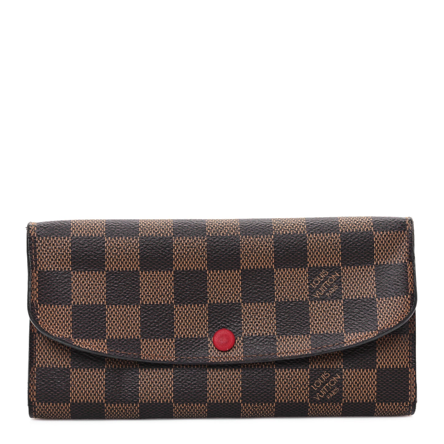 Damier Ebene Emilie Wallet Red