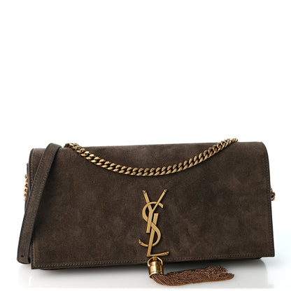 Saint Laurent Suede Monogram Tassel Kate 99 Pebble 1 of 10