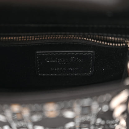 Christian Dior Satin Crystal Cannage Mini Lady Dior Black 6 of 10