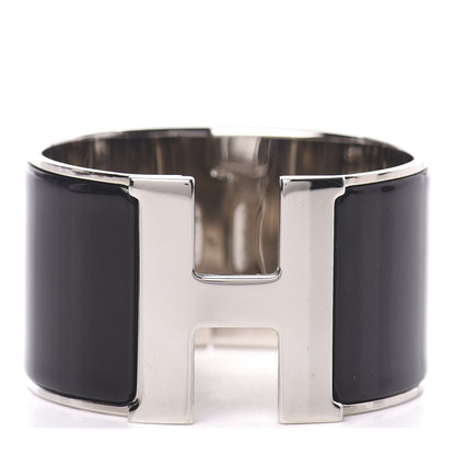Hermes Enamel Extra Wide Clic Clac H Bracelet PM Black 1 of 6