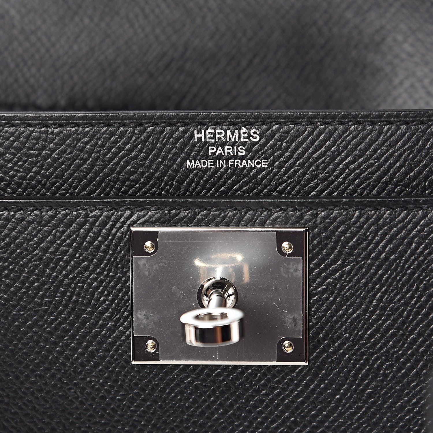 Hermes Epsom Kelly Depeches 25 Pouch Black 6 of 8