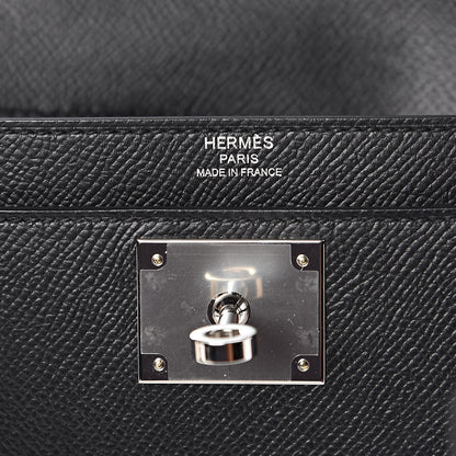 Hermes Epsom Kelly Depeches 25 Pouch Black 6 of 8