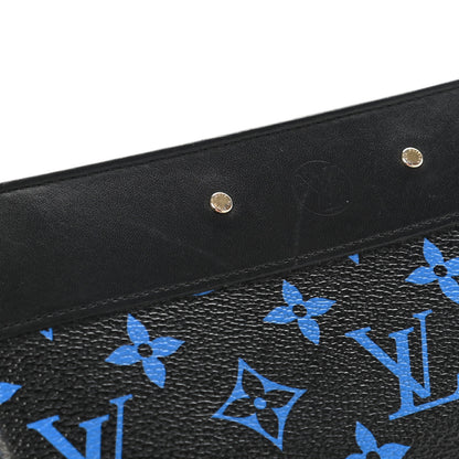 Louis Vuitton Calfskin Colored Monogram Zippy Wallet Blue Black 6 of 6