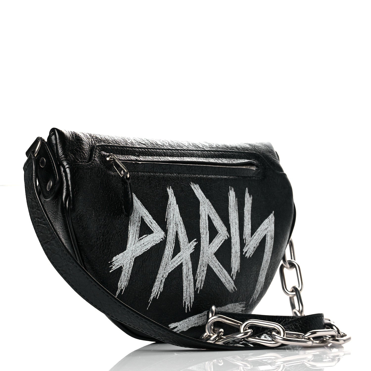Balenciaga Agneau Arena Graffiti All Over XS Souvenir Belt Bag Black White 3 of 10
