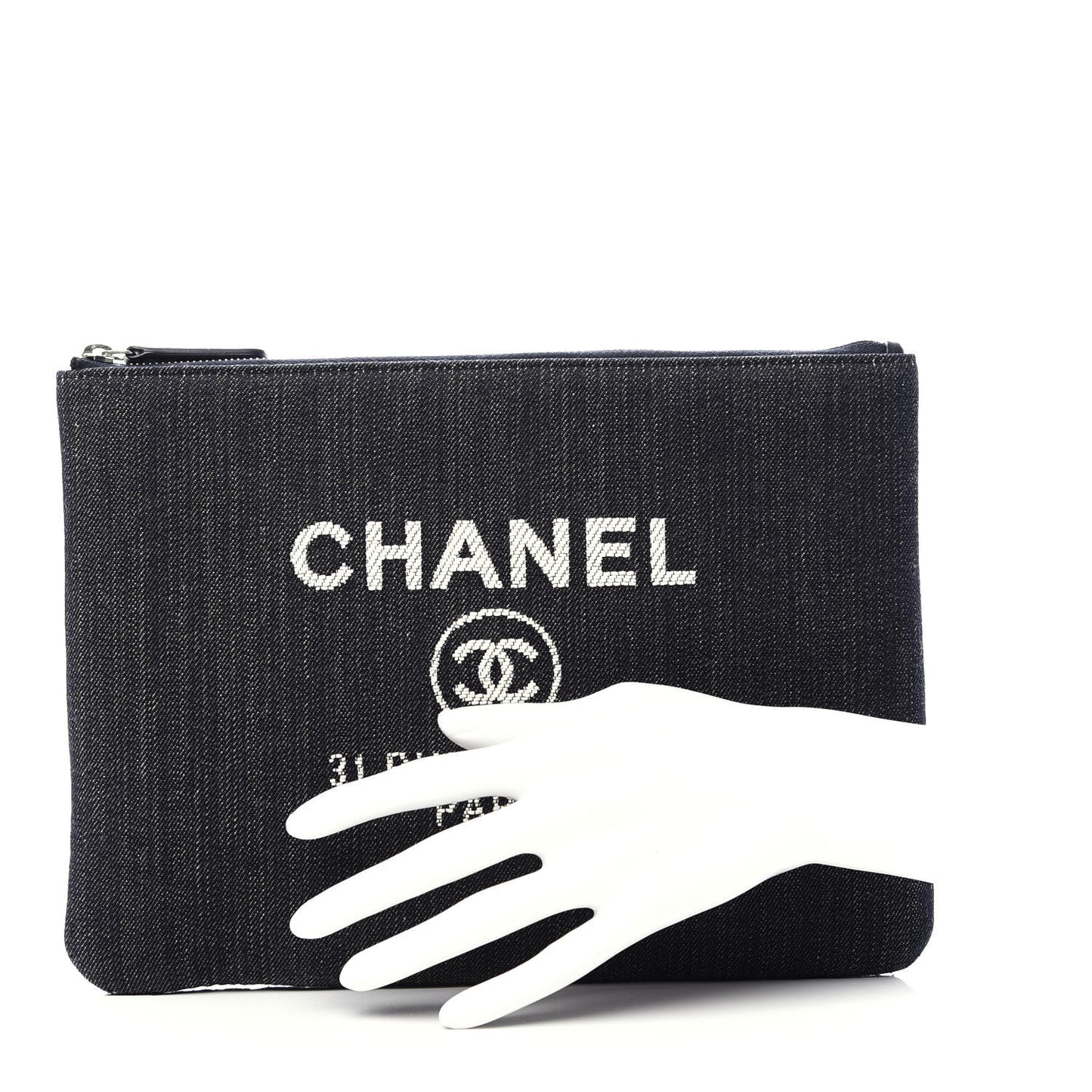 Denim Medium Deauville Pouch Dark Blue