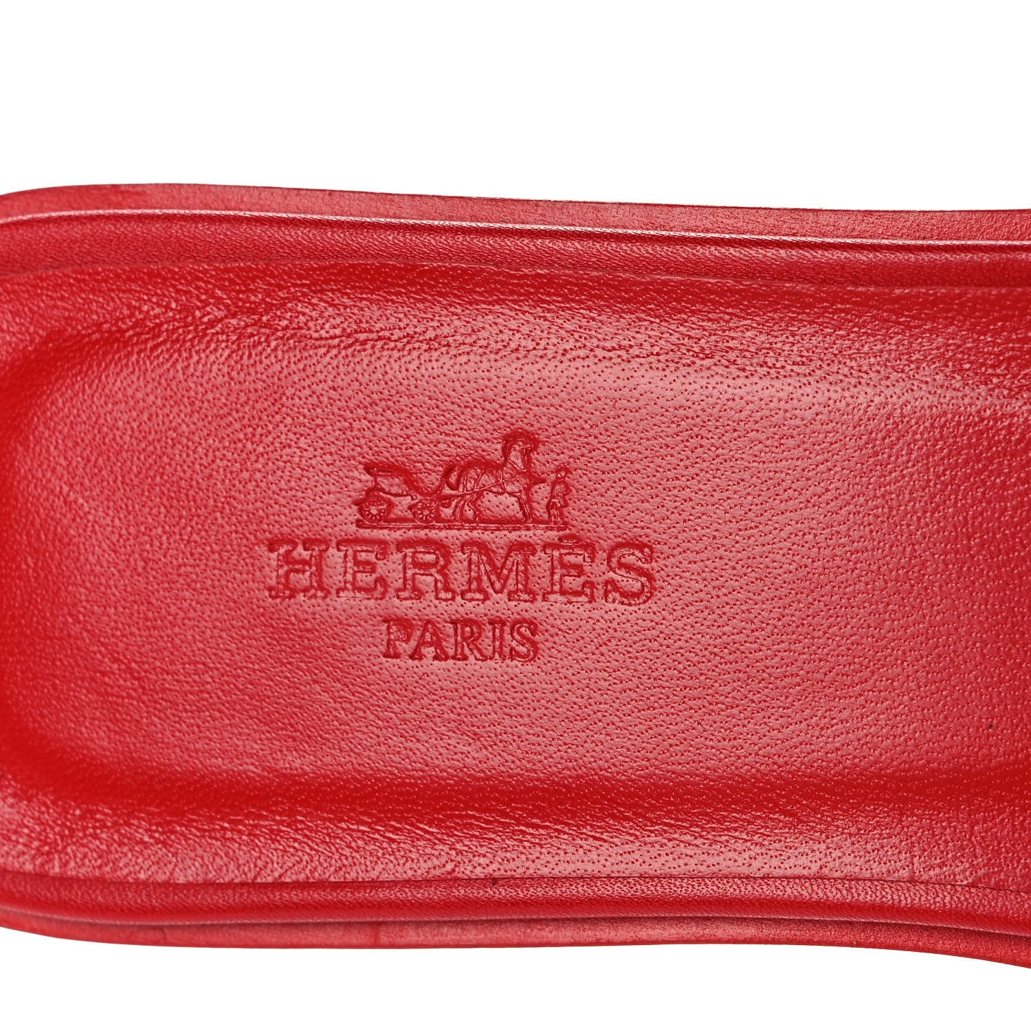 Hermes Calfskin Oran Sandals 36 Rouge Bali 7 of 8