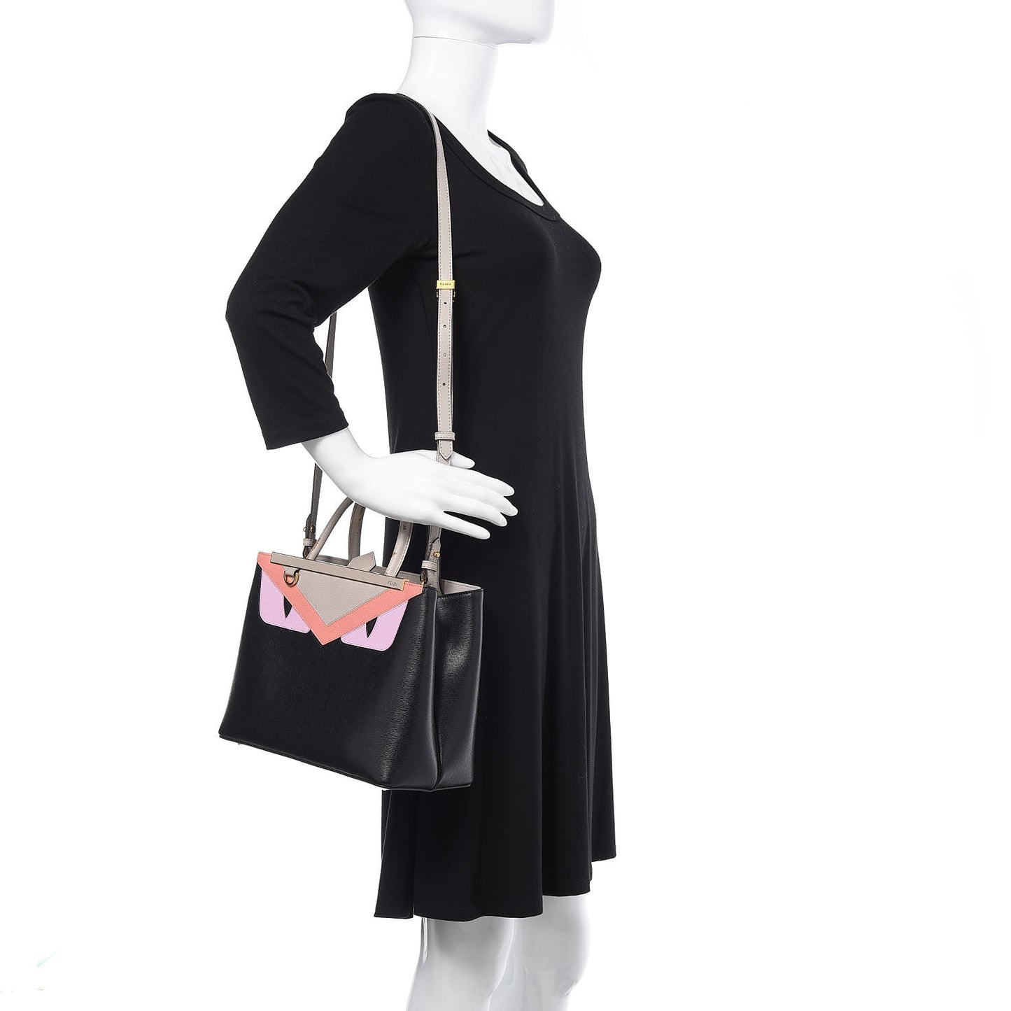 Vitello Elite Monster Petite 2Jours Tote Multicolor Black Grigio Polvere Multicolor