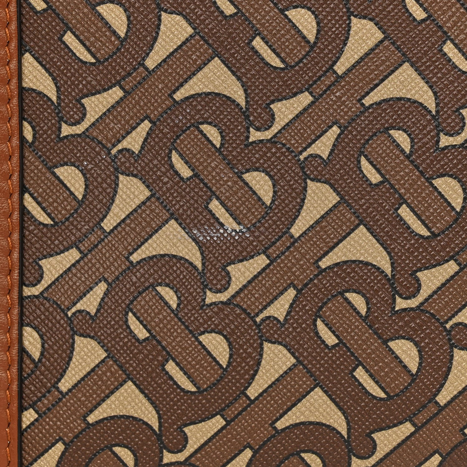 Burberry E-Canvas Monogram Stripe Book Tote Bridle Brown 13 of 13