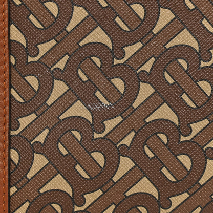 Burberry E-Canvas Monogram Stripe Book Tote Bridle Brown 13 of 13