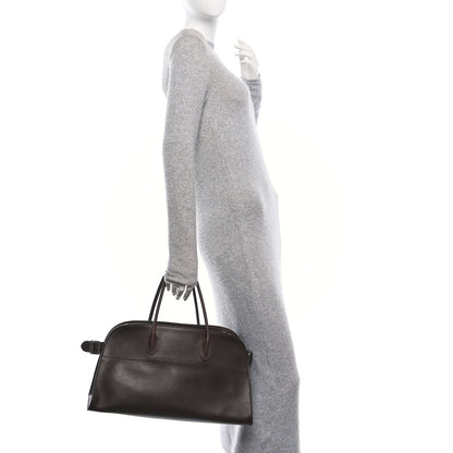 The Row Polished Saddle Calfskin EW Margaux Chestnut 2 of 9