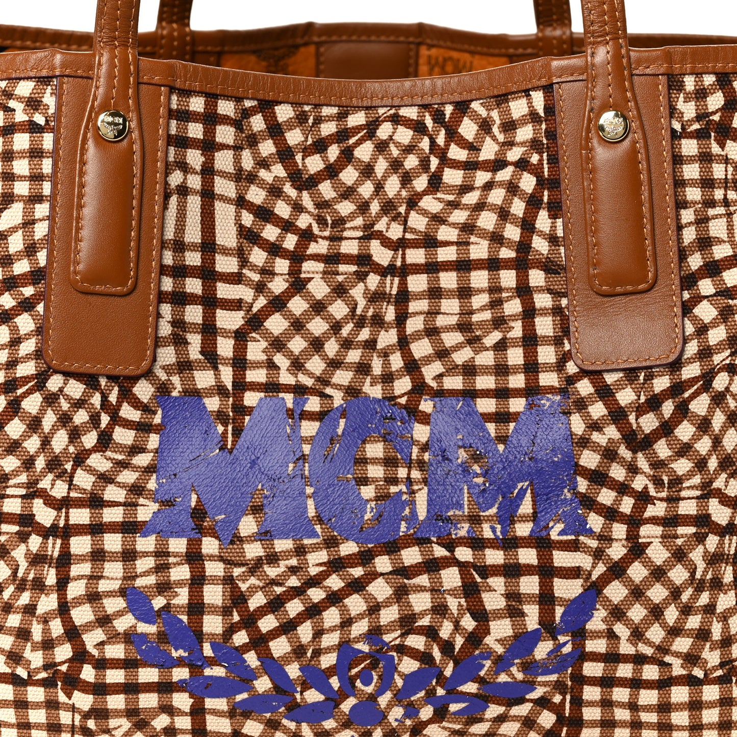 Visetos Medium Liz Reversible Shopper Tote Cognac