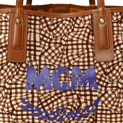 MCM Visetos Medium Liz Reversible Shopper Tote Cognac 13 of 17