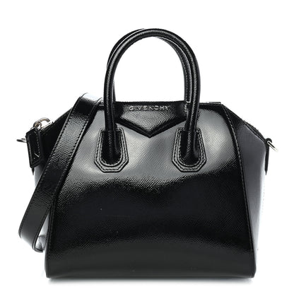 Givenchy Textured Patent Calfskin Mini Antigona Black 1 of 8