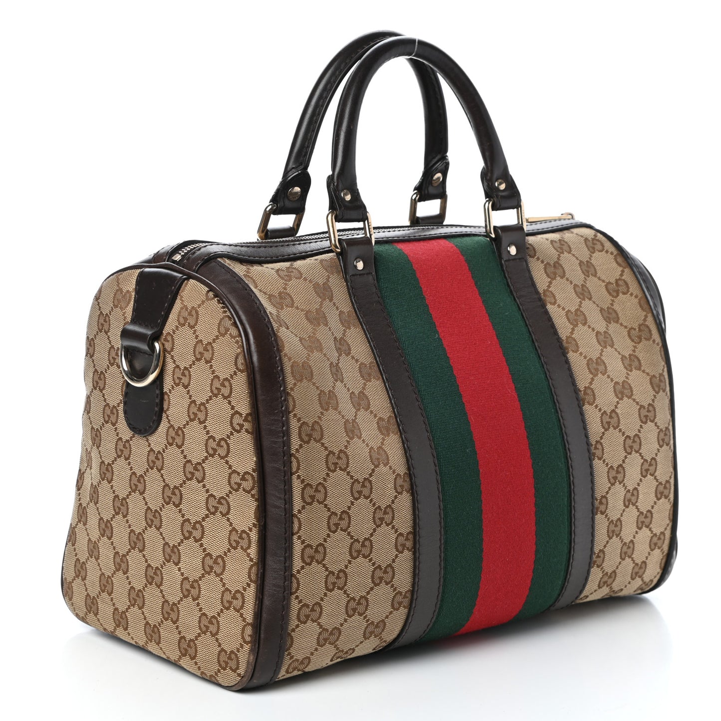Monogram Vintage Web Medium Boston Dark Brown
