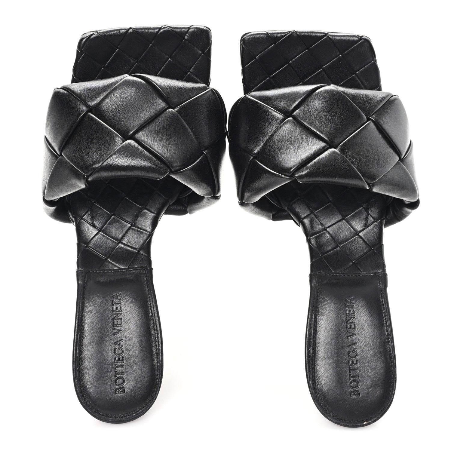 Bottega Veneta Nappa Maxi Intrecciato Lido Mule Sandals 37 Black 2 of 8