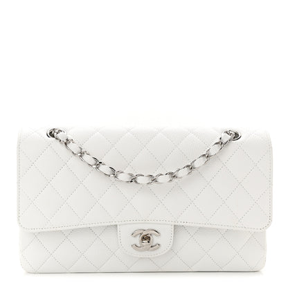 Chanel Caviar Quilted Medium Double Flap White 1 of 15