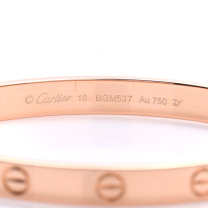 Cartier 18K Pink Gold LOVE Bracelet 16 4 of 5