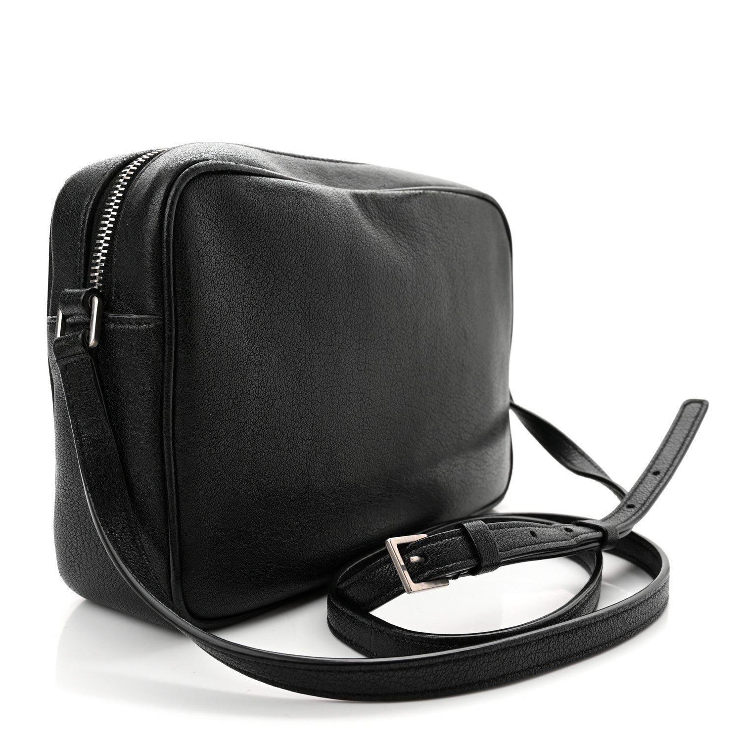 Saint Laurent Grained Lambskin Monogram Lou Camera Bag Black 3 of 11