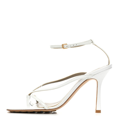 Bottega Veneta Lambskin Stretch Multi Strap 90mm Sandals 40 Optic White 1 of 9