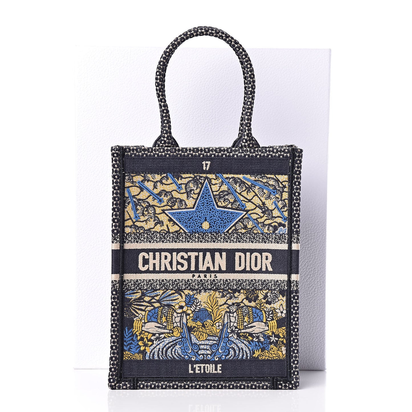 Canvas Embroidered Vertical L'Etoile Book Tote