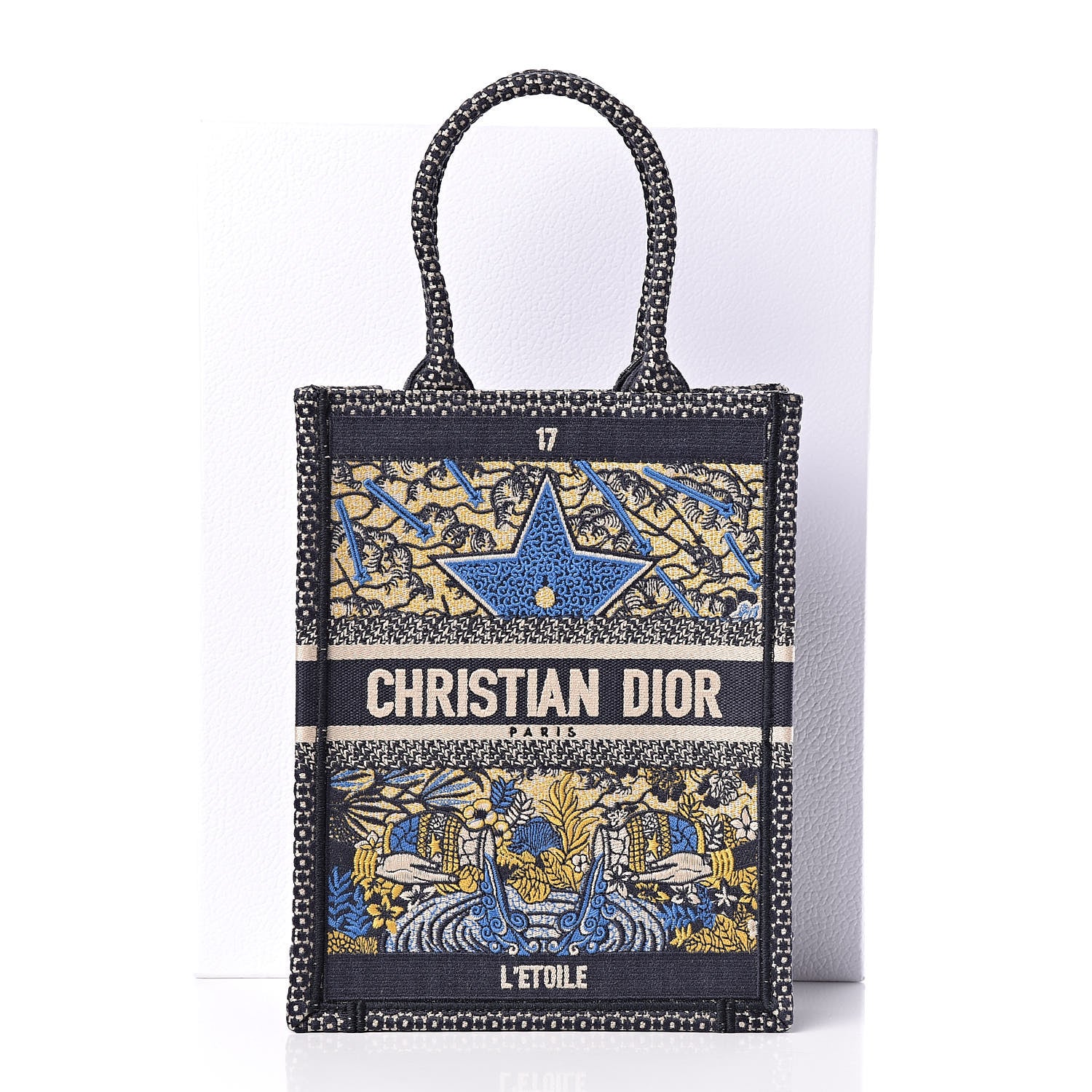 Christian Dior Canvas Embroidered Vertical L'Etoile Book Tote 11 of 11