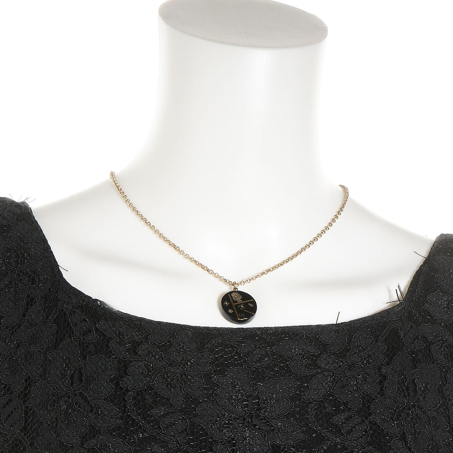 Resin CC Necklace Black