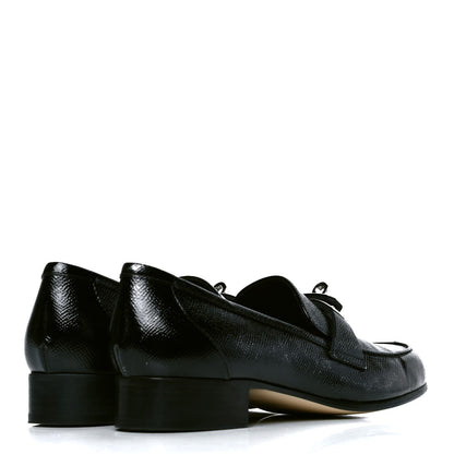 Hermes Patent Epsom Womens Kelly Loafers 38 Black 3 of 6