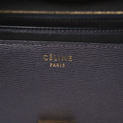 Celine Liege Calfskin Medium Classic Box Flap Bag Dark Blue 10 of 14