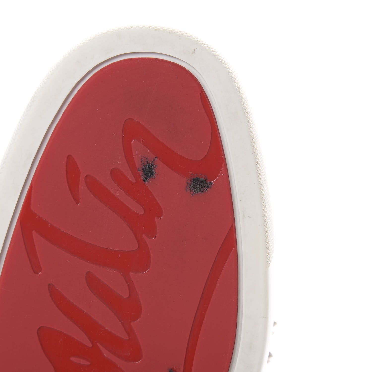 Christian Louboutin Calfskin Laminato Dino Spikes Yang Louis Flat Sneakers 44 Latte Silver 11 of 14