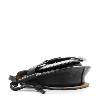 Loewe Grained Calfskin Mini Gate Western Crossbody Bag Black 4 of 9